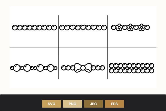 Beaded Bracelet Patterns Black White Graphics