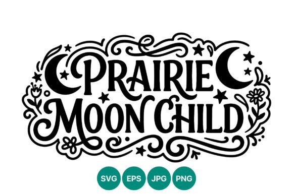 Prairie Moon Child Vector Art: Graphics & Illustrations for Creative Projects