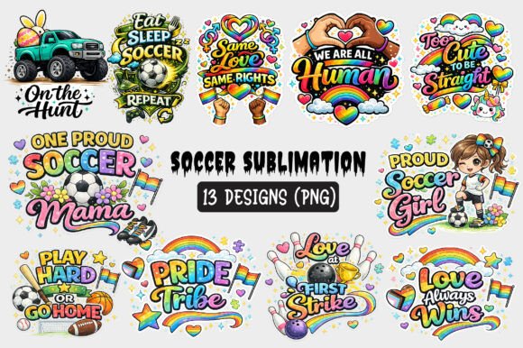 Soccer Sublimation PNG, Soccer Bundle